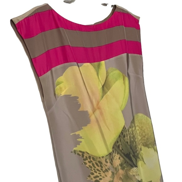 Tibi 100% Silk Floral Print Multicolor Mini Shift Dress 6 - Picture 10 of 16